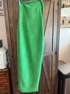 Fashion Nova Strapless Green Maxi Dress
